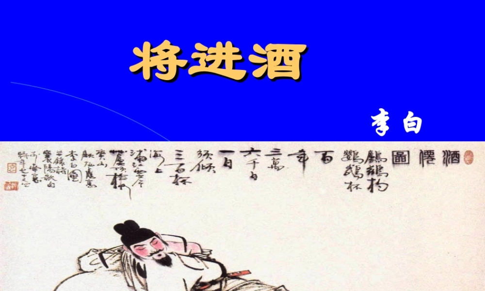高中语文将进酒课件3 苏教版 选修1 课件