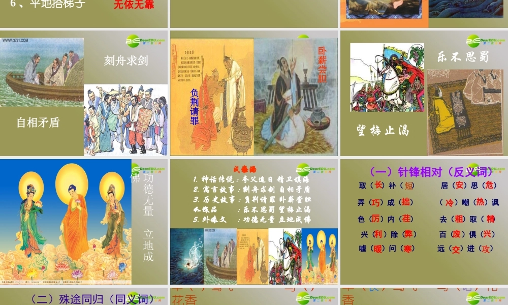 高考语文 成语-中华文化的微缩景观复习课件 新人教版 课件