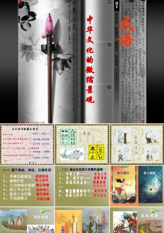 高考语文 成语-中华文化的微缩景观复习课件 新人教版 课件