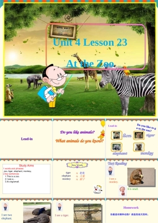 Unit-4-Lesson-23-At-the-Zoo-课件-1