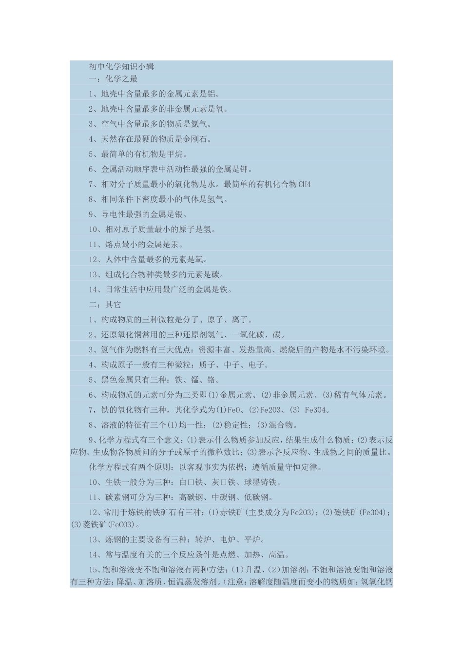 初中化学知识小辑_第1页