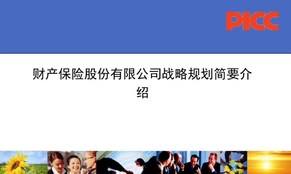 财产保险股份有限公司战略规划简要介绍