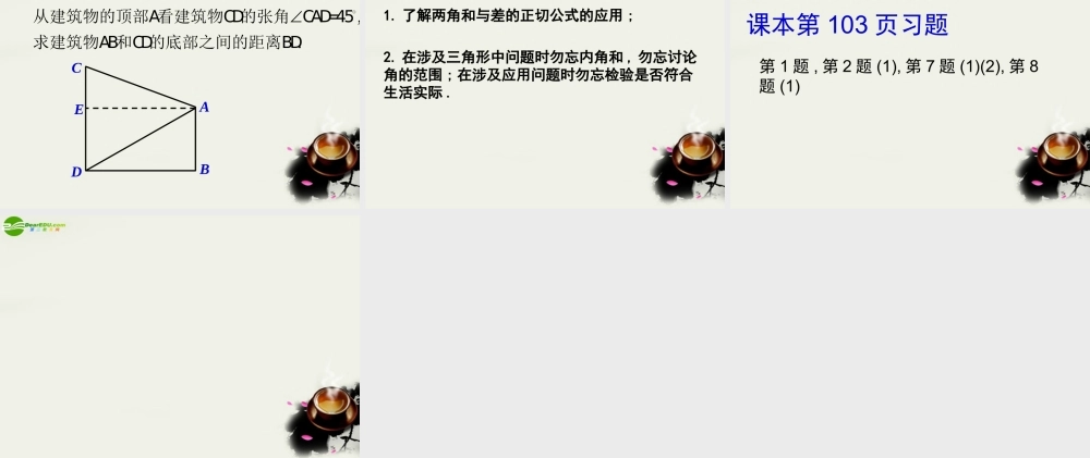 高中数学 3[1]13两角和与差的正切2课件 苏教版必修4 课件