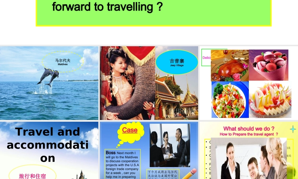 旅行住宿预订安排英文版