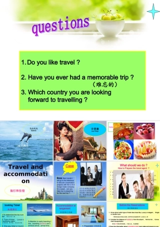 旅行住宿预订安排英文版