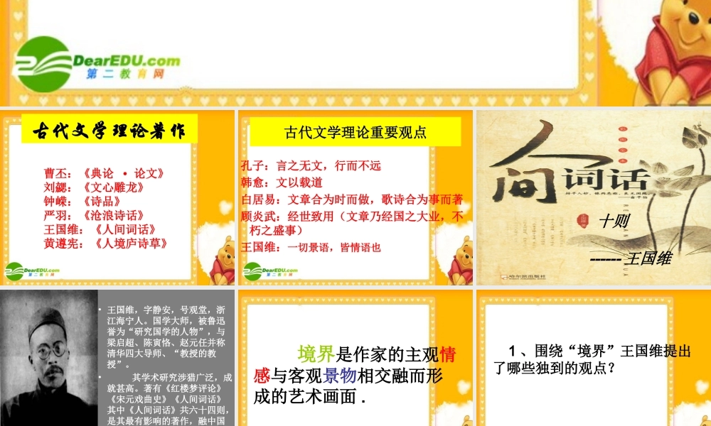 高中语文：人间词话 新人教版 课件