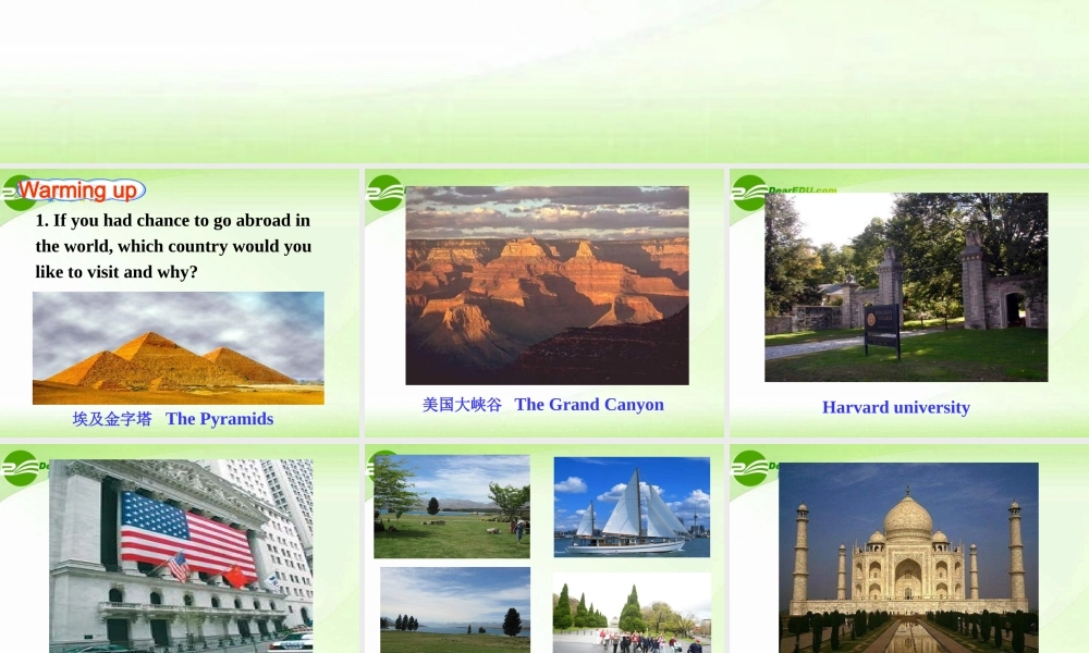 高中英语 Unit5 Travelling abroad-Speaking课件 新人教版选修7 课件