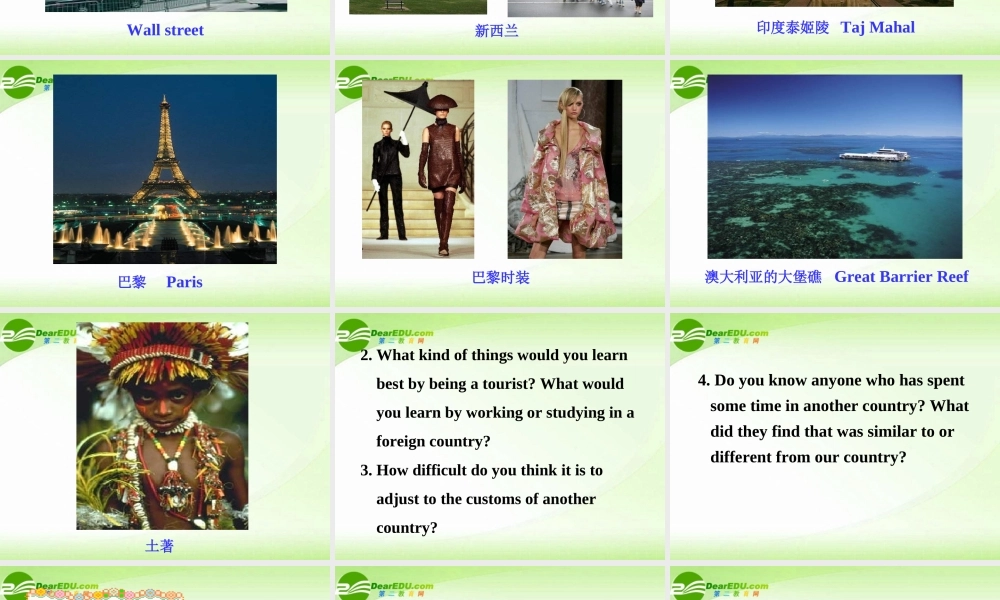 高中英语 Unit5 Travelling abroad-Speaking课件 新人教版选修7 课件