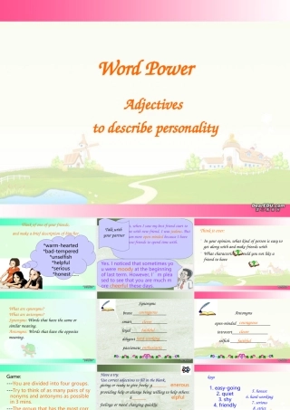 牛津英语模块五Unit1 word power四  0 课件