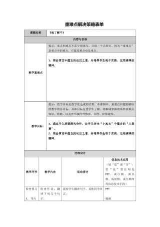 【作业表单】重难点解决策略.doc