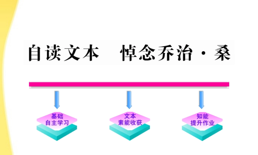 高中语文 悼念乔治 桑 课件 鲁人教版必修1 课件