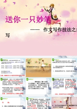 高中语文 作文教学描写课件 新人教版 课件