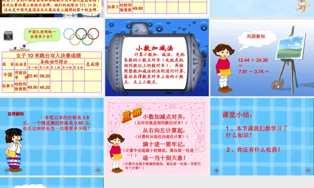 许亚琼--小数的加减法