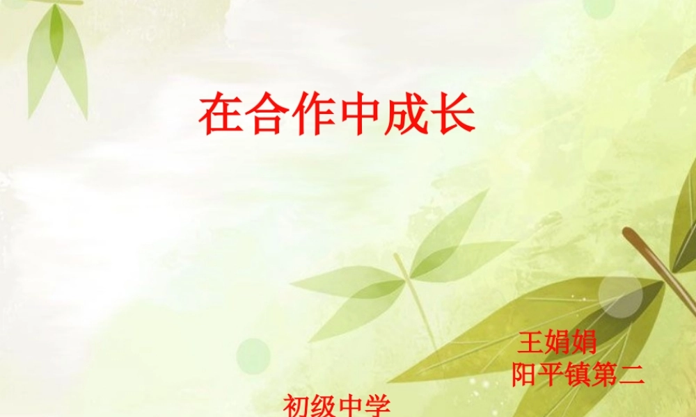 在合作中成长课件
