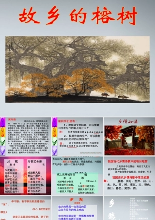 高中语文 故乡的榕树1课件 粤教版必修2 课件