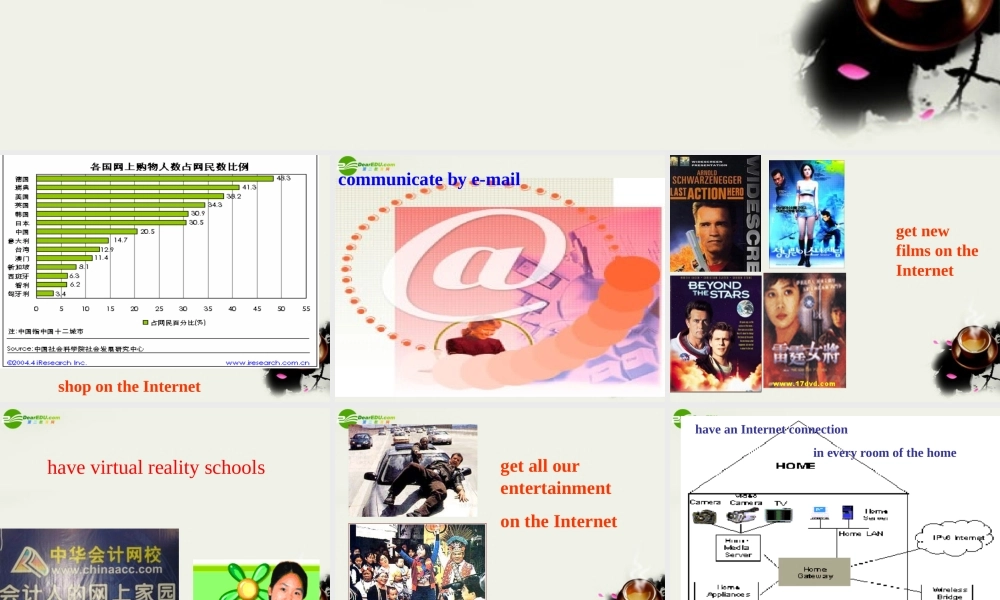 高中英语 Unit4(Cyberspace)lesson1 Tomorrow's World课件4 北师大版必修2 课件