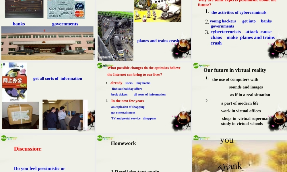 高中英语 Unit4(Cyberspace)lesson1 Tomorrow's World课件4 北师大版必修2 课件