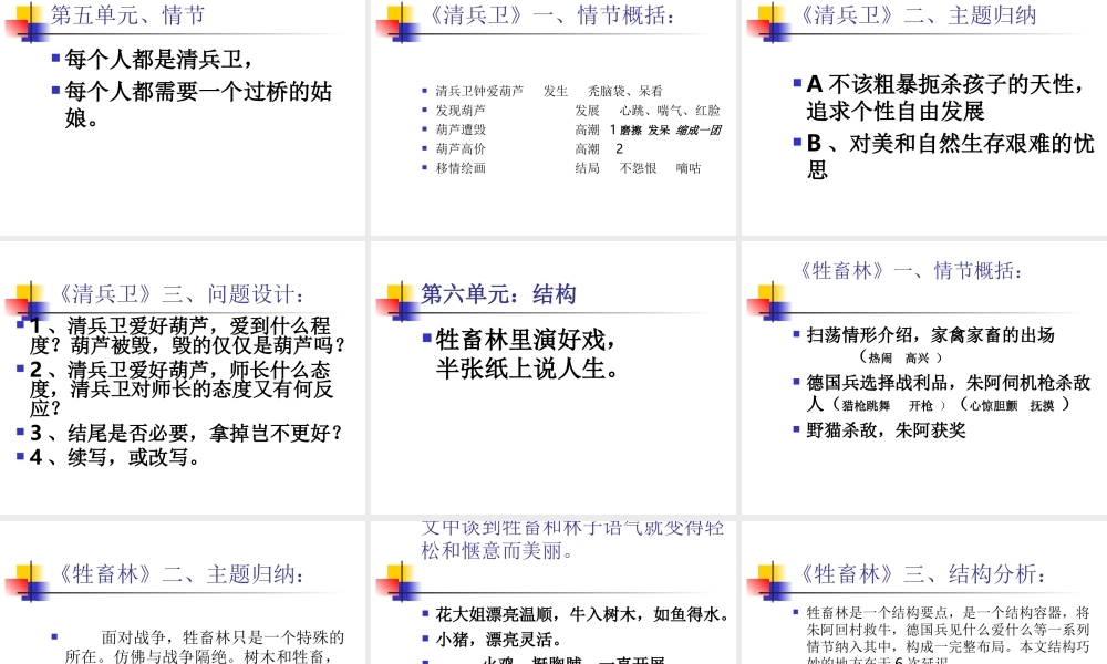 高中语文：(外国小说欣赏)备考辅导 课件