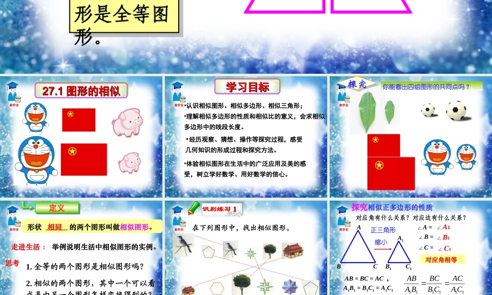 27.1相似多边形.1图形的相似课件