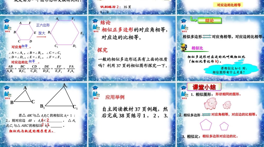 27.1相似多边形.1图形的相似课件