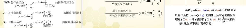 高中数学(函数y=Asinωxφ)课件8 新人教A版必修4 课件