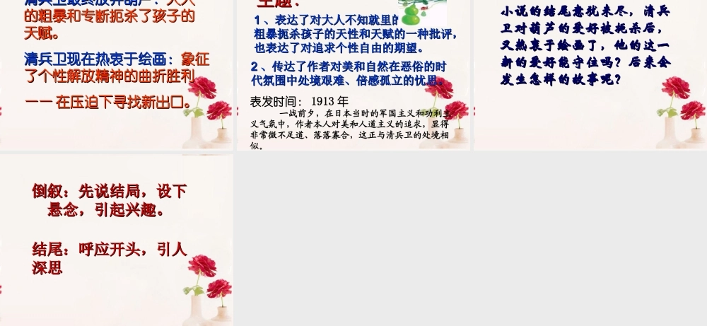 高中语文(清兵卫与葫芦)课件3 新人教版选修 课件