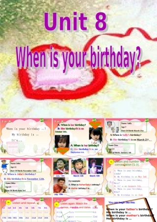 Unit8Whenisyourbirthday？课件-副本