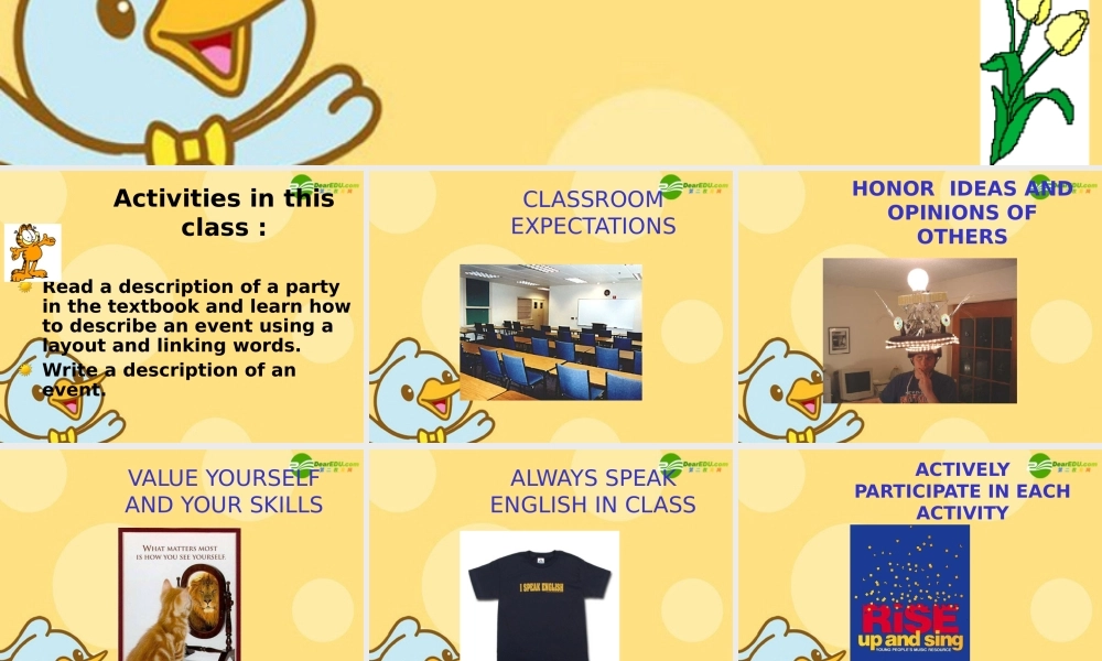 高中英语 unit3 celebration-communication workshop课件 北师大版必修1 课件