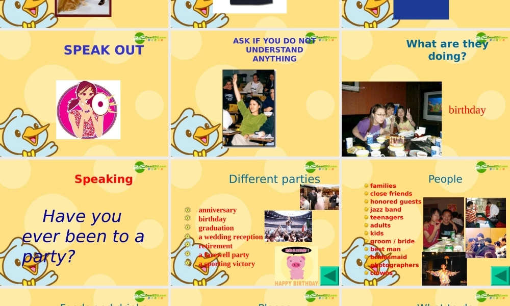 高中英语 unit3 celebration-communication workshop课件 北师大版必修1 课件