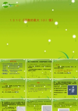高中数学 131-2(函数的最大(小)值)课件 新人教版必修1 课件