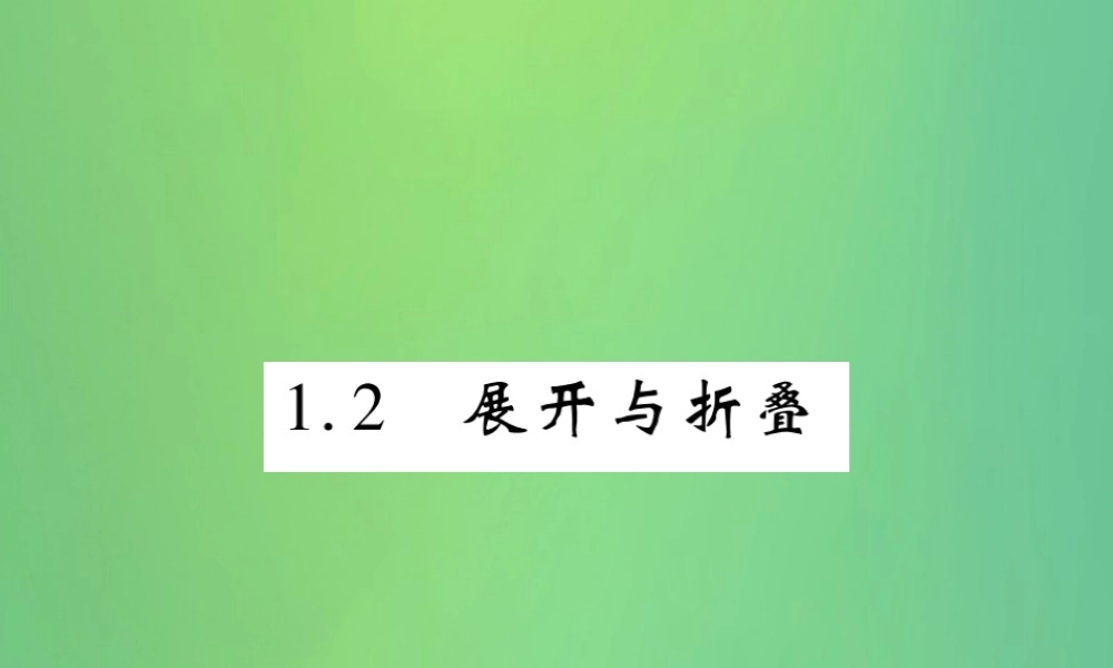 秋七年级数学上册 第一章 丰富的图形世界 1.2 展开与折叠练习课件 (新版)北师大版 课件