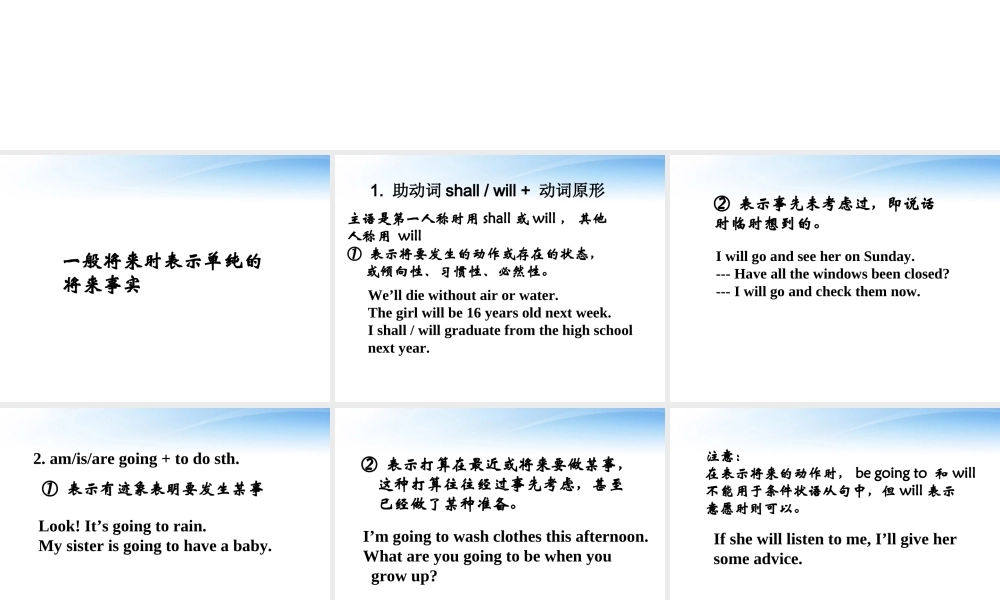 高中英语 未来的安排和打算课件 北师大版必修1 课件