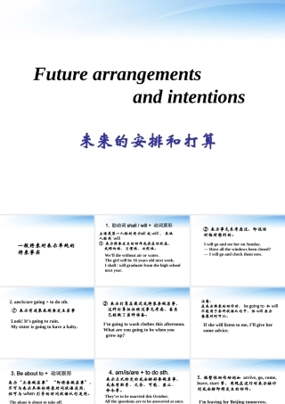 高中英语 未来的安排和打算课件 北师大版必修1 课件