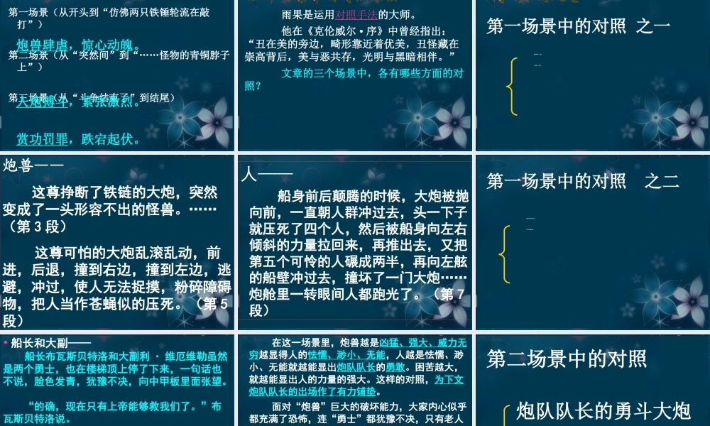 高中语文(炮兽)课件5 新人教版选修 课件