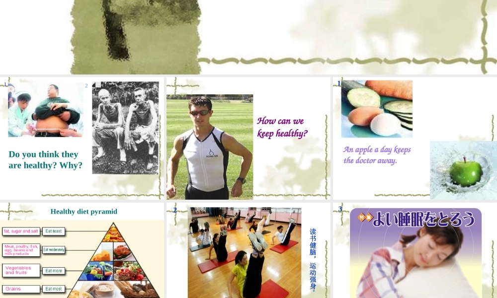 高中英语 Unit3 Looking good,feeling good-project课件牛津版必修一 课件