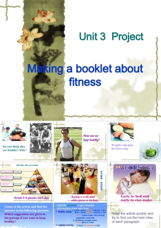 高中英语 Unit3 Looking good,feeling good-project课件牛津版必修一 课件