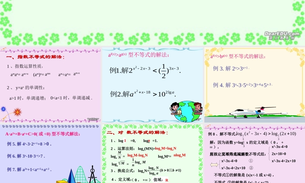 高二数学不等式的解法二 新课标 人教版 课件
