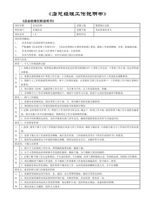 店总经理-工作手册