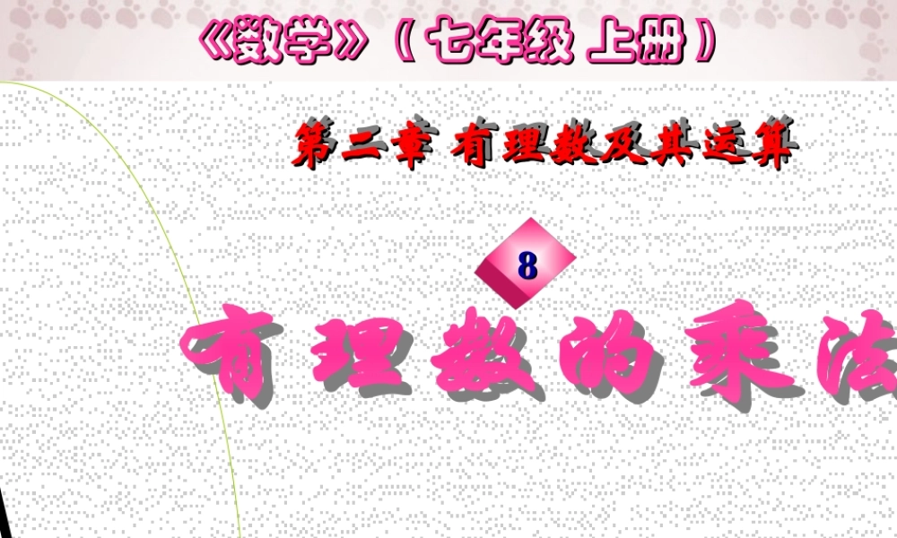 有理数乘法 人教版 课件