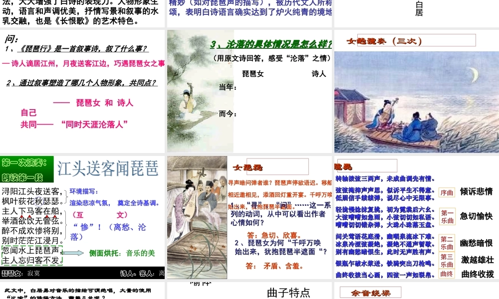 高中语文(琵琶行) 课件人教版必修三 课件