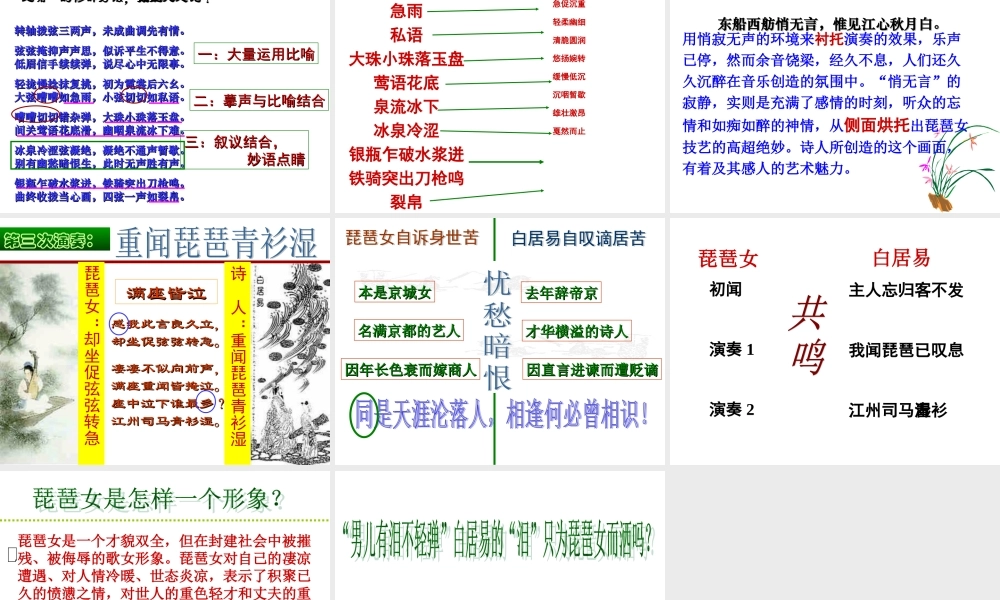 高中语文(琵琶行) 课件人教版必修三 课件