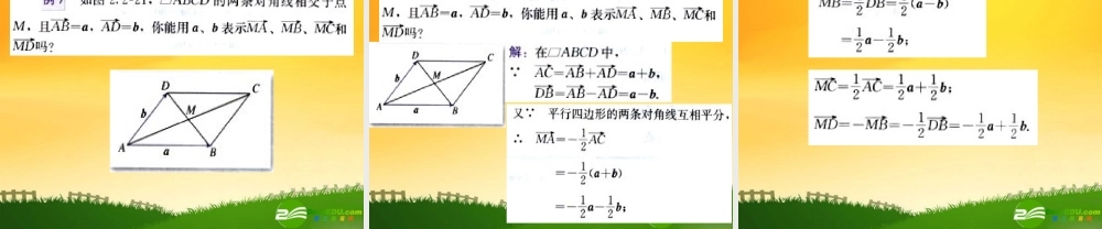 高中数学：214 数乘向量课件人教版必修4 课件