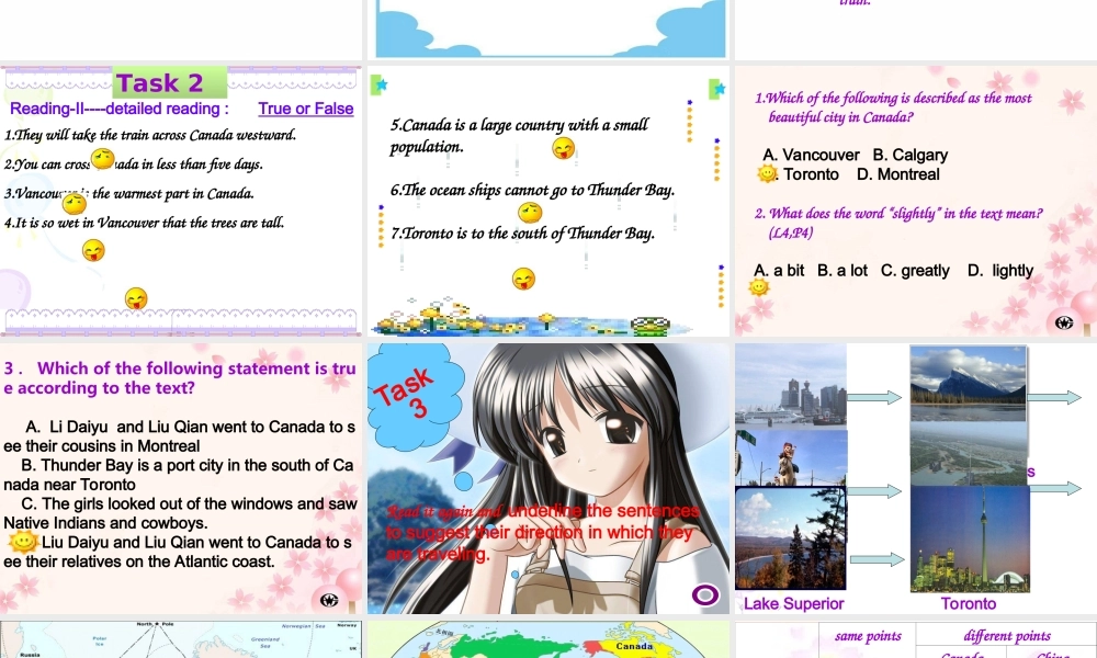 高中英语Unit5 Canada- The True North  课件1 新课标 人教版 必修3 课件