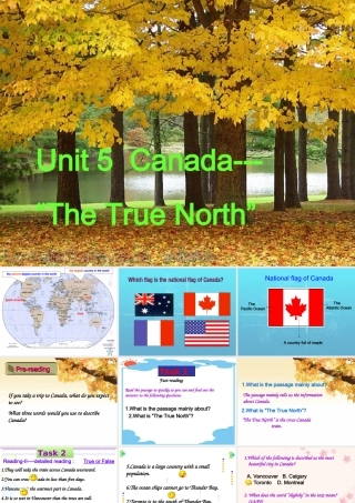 高中英语Unit5 Canada- The True North  课件1 新课标 人教版 必修3 课件