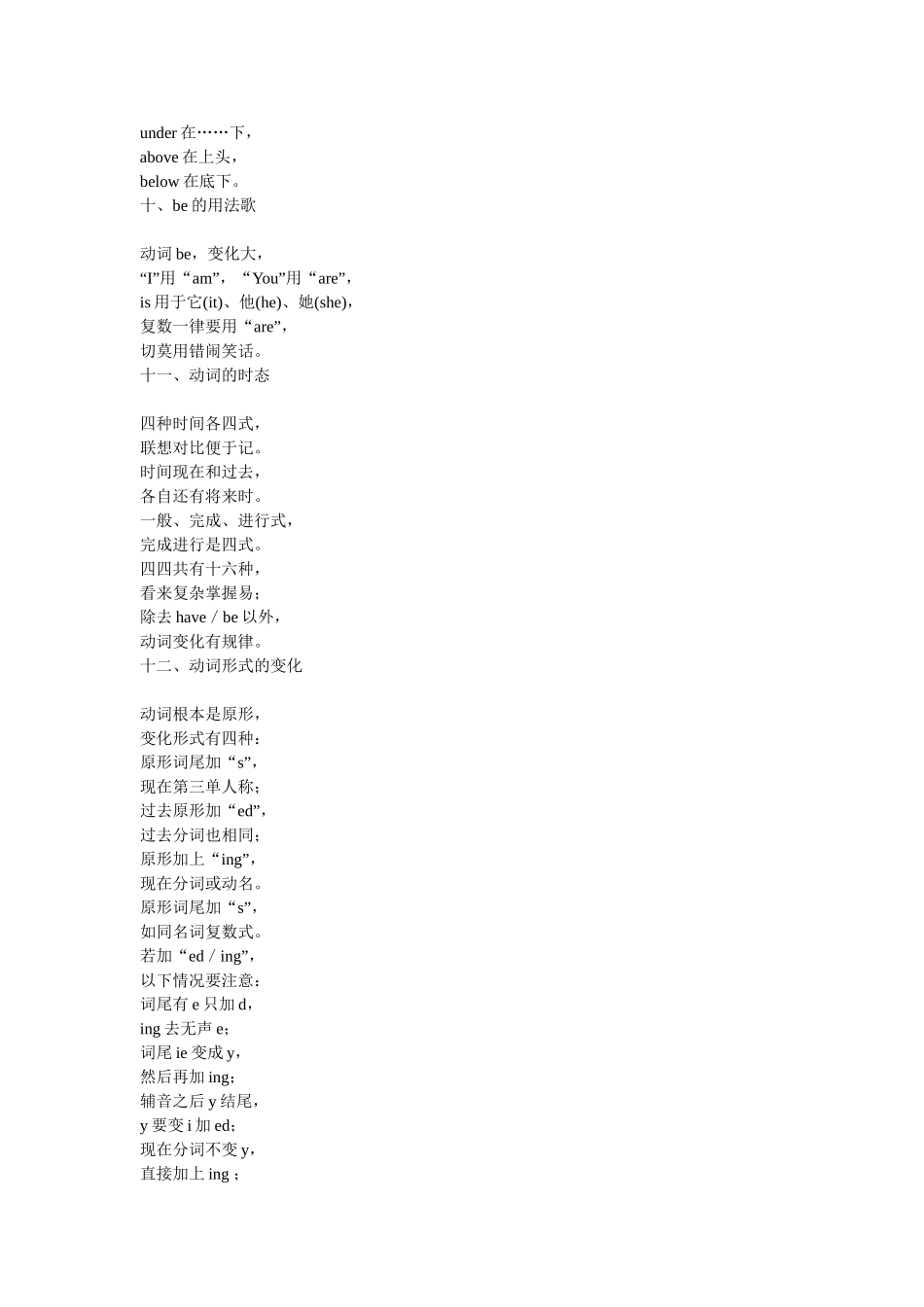 巧记英语语法口诀二十一首_第3页