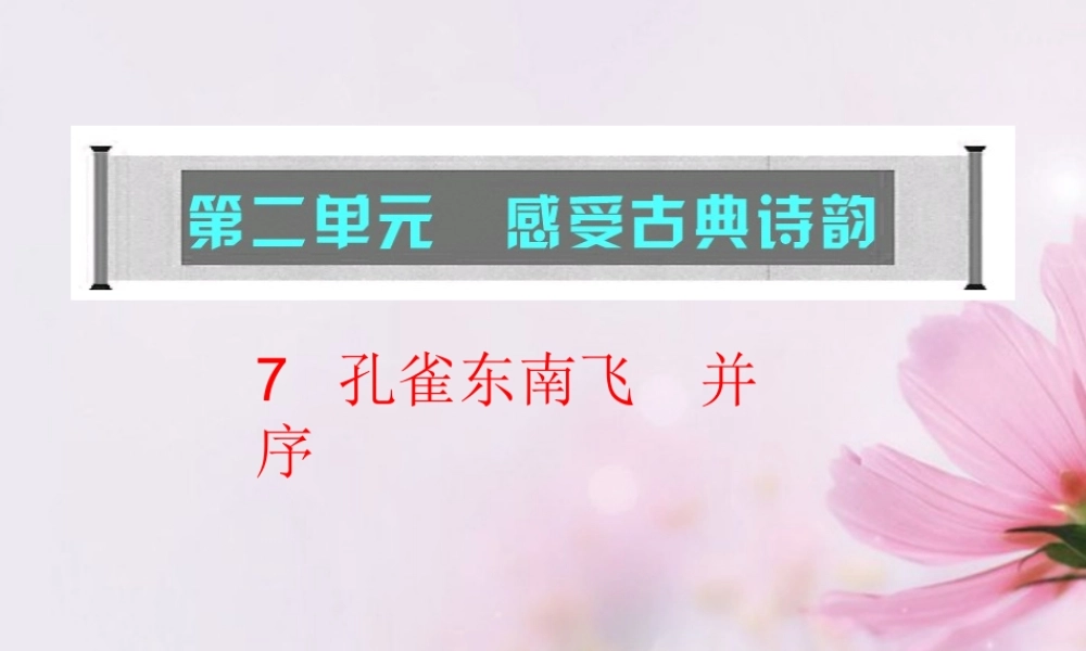 高中语文 孔雀东南飞2课件 新人教版必修2 课件
