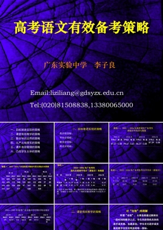 高考语文有效备考策略课件