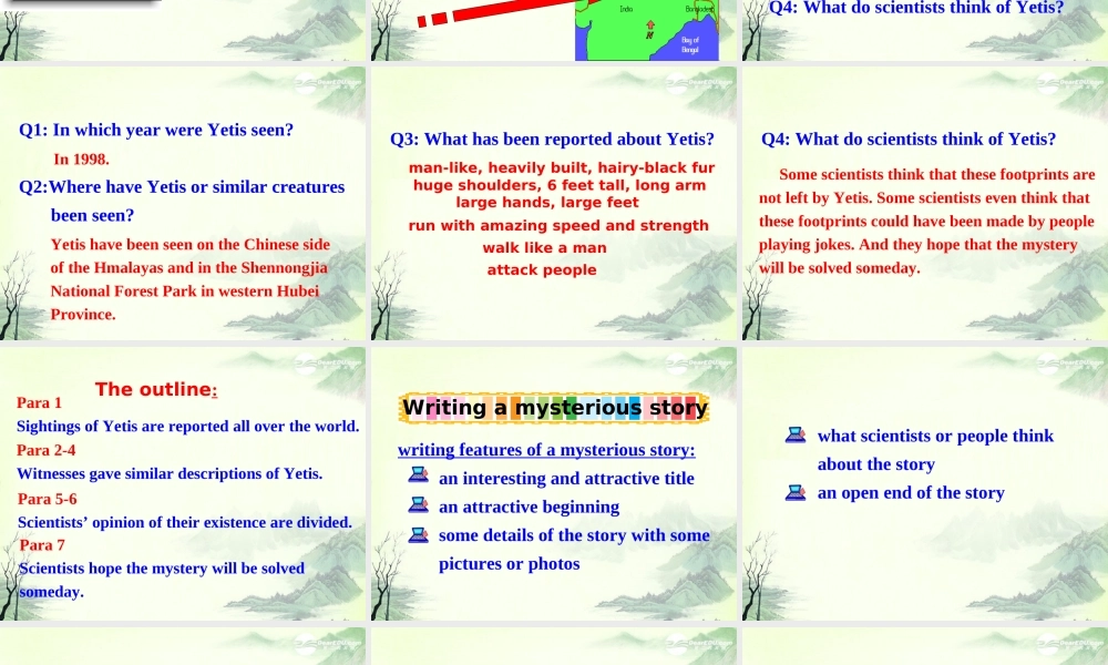 高中英语 Unit1Tales of the unexplained Project精品课件 牛津译林版必修2 课件