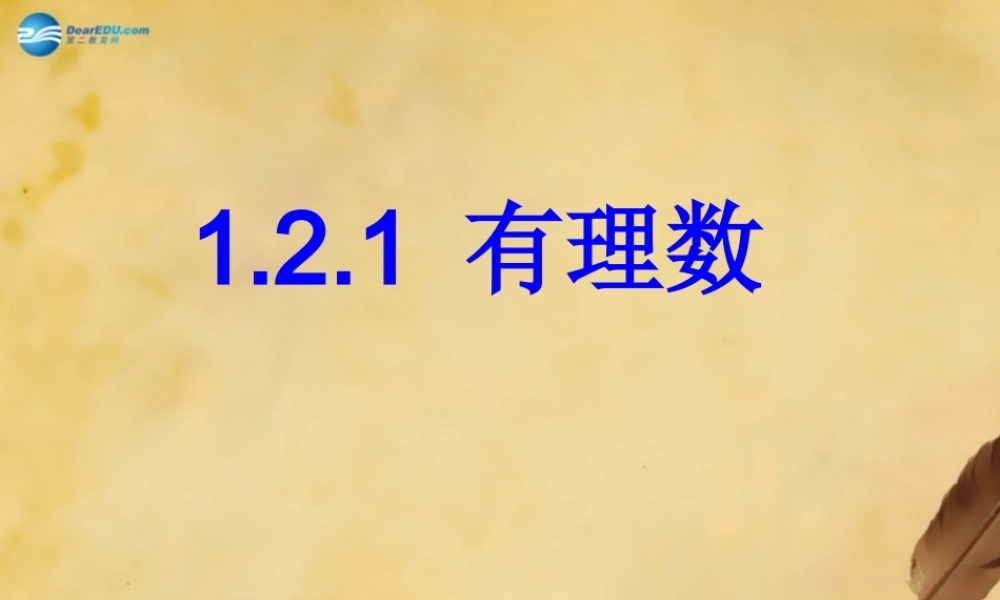 湖北省麻城市集美学校七年级数学上册 1.2.1 有理数课件 (新版)新人教版 课件