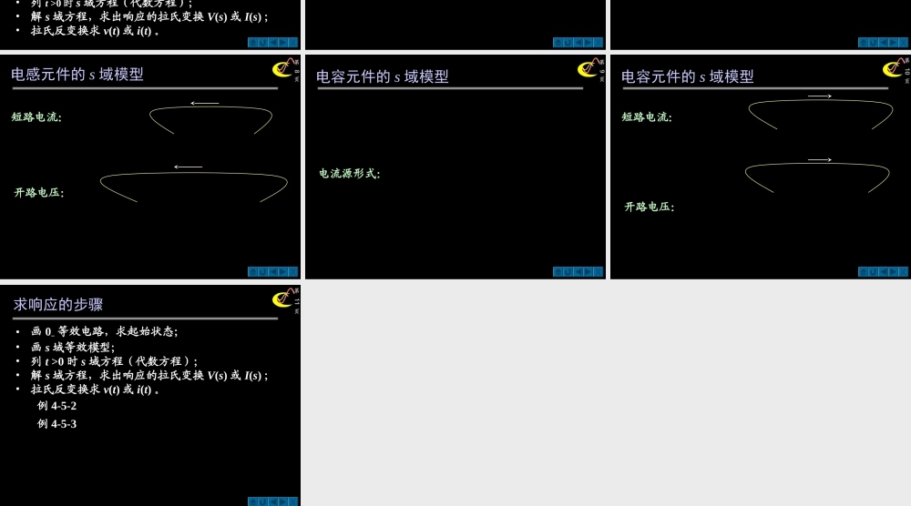 拉普拉斯变换法分析电路、S域元件模型